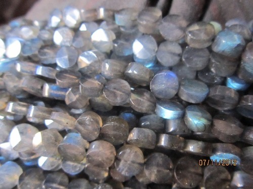Agate Machine Cut Faceted Coin Beads Gemstone
