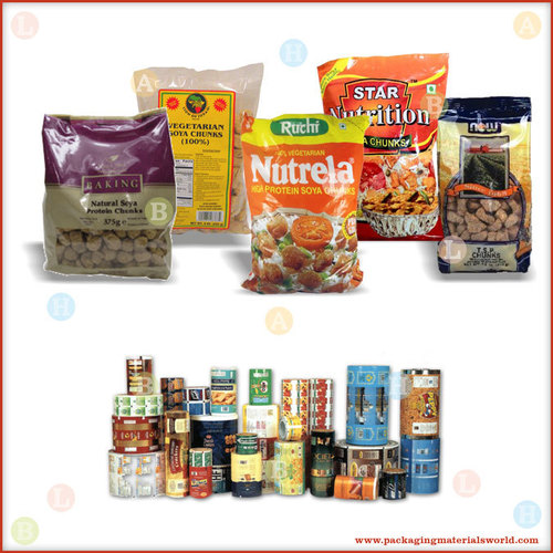 Printed Flexible Packaging Material for Soya Chunks Pouches