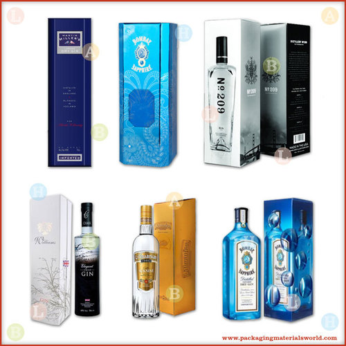 Printed Folding Carton Box for Gin Bottles