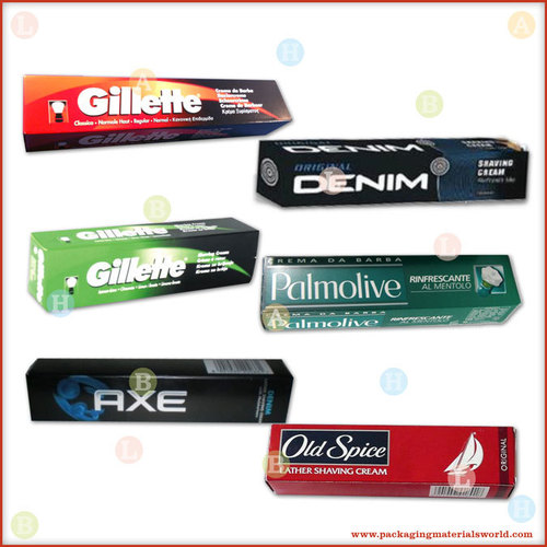 Printed Folding Carton Box for Shaving Cream