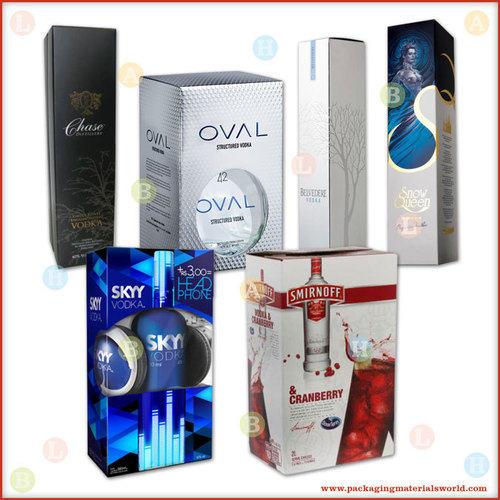 Printed Folding Carton Box for Vodka Bottles
