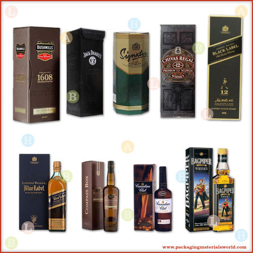 Printed Folding Carton Box for Whisky Bottles