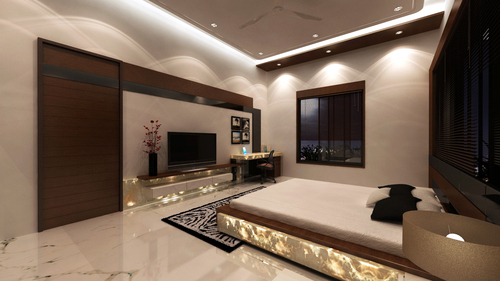 Double Bed With LCD Unit