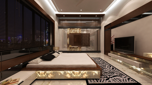 Double Bed With LCD Unit