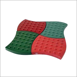 Interlocking Pavers - Concrete 12x12 Inches, Red Green | Durable, Weatherproof, Easy Install, Textured Surface