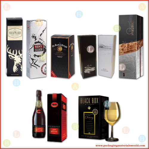 Printed Folding Carton Box for Wine Bottles