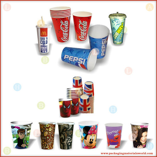 Printed PE Coated Paper Cups for Carbonated Soft Drinks