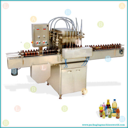 Automatic Linear Container Filling Line with Piston Filler
