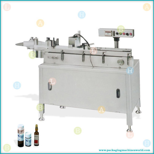 Automatic Self Adhesive Sticker Labelling Machine with Manual feeding of Containers