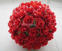 Red Ball Flowers Set - Foam Roses Sphere, Variable Diameter, Red | Elegant Design, Fresh Look, Durable, Customizable, Easy Setup
