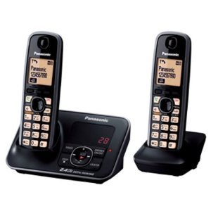 Panasonic 2.4GHz KX-TG3722SXB Digital Cordless Telephone (Black) 
