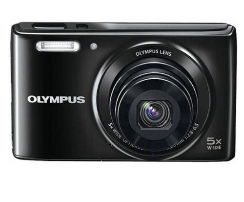 Olympus VG-165 14MP Point-and-Shoot Digital Camera (Black) with 4GB SD Card and Camera Case