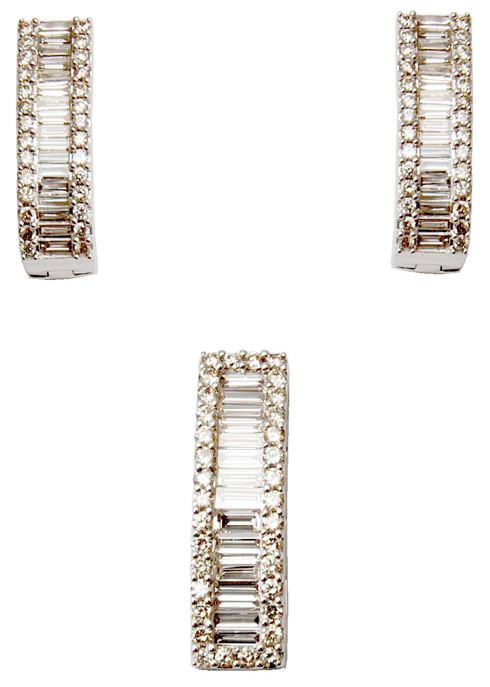 Trendy Diamond Jewelry Pendant Set Diamond Clarity: Fl