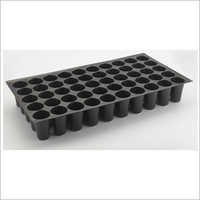 50 Cavity Seedling Tray - Plastic, Black, Durable With Drainage Holes, Reusable, Lightweight