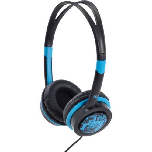 iDance Free 80 On-Ear Headphone with Mic (Black/Blue)