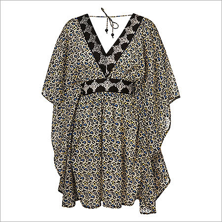 Black Cotton Ladies Kaftan