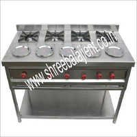 4 Burner Gas Range With Containers