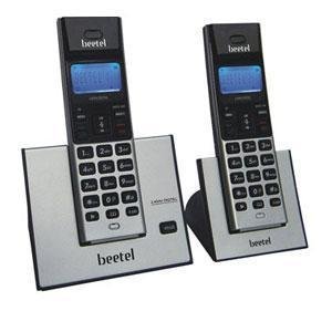 Beetel X77 Cordless Phone (Black-Silver)