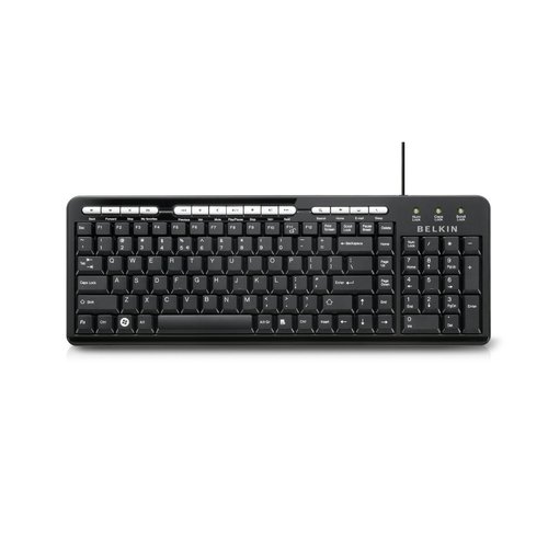 Belkin K100 F5K001au Compact Wired Keyboard (Black) 