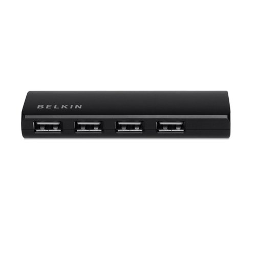Belkin F4U040SA USB 2.0 4-Ports Hi-Speed Powered Desktop Hub (Black) 