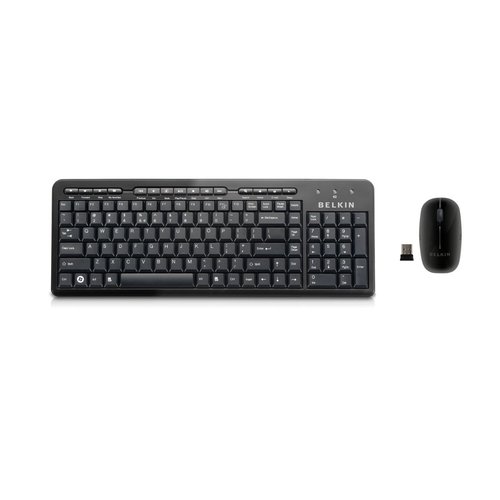 Belkin C400 F5Z0320au Premium Wireless Keyboard with Mouse (Black) 