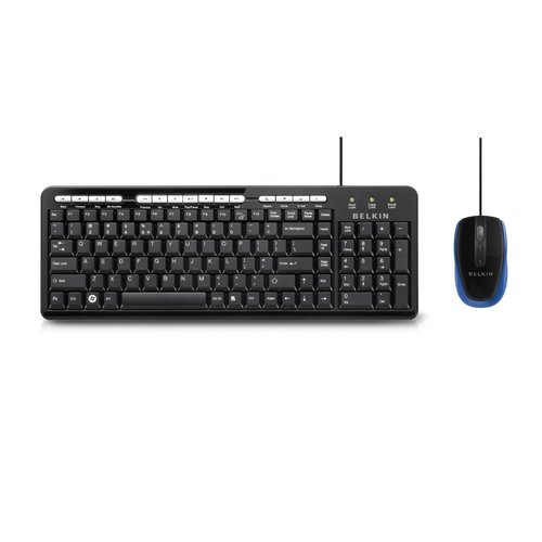 Belkin C300 F5Z0319au Essential Wired Keyboard along with Ergonomic Mouse (Black) 