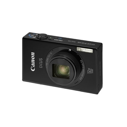 Canon IXUS 510 HS 10.1MP Point-and-Shoot Digital Camera (Black) with 4GB SD Card, Camera Case