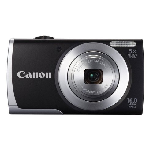 Canon PowerShot A2500 16MP Point-and-Shoot Digital Camera (Black) with 4GB SD Card, Camera Case