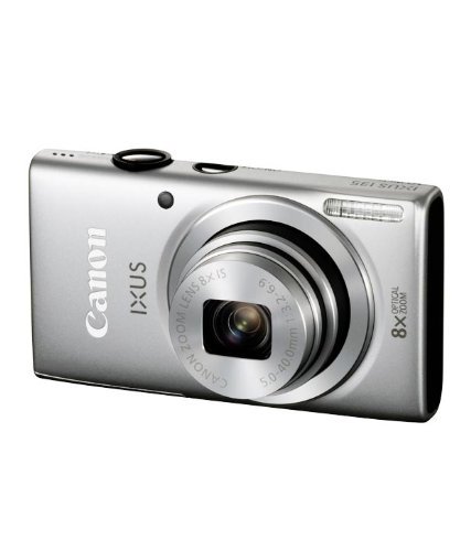 Canon IXUS 135 16MP Point-and-Shoot Digital Camera (Silver) with 4GB SDHC Card, Camera Case