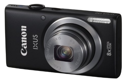 Canon IXUS 132 16MP Point-and-Shoot Digital Camera (Black) with 4GB SD Card, Camera Case