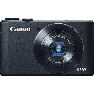 Canon PowerShot S110 12MP Point-and-Shoot Digital Camera (Black) with 4GB SDHC Card, Camera Case