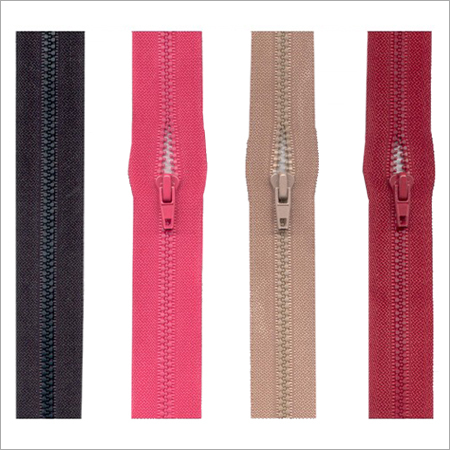 Molded Plastic Zipper - Small Medium & Large Sizes | Tear Resistant Lightweight Impeccable Finish in Pink Cream Red & Black