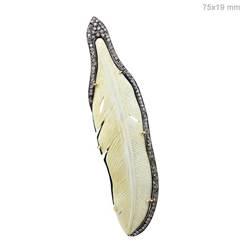 Diamond Carving Gold Pendant