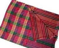 Semi Cashmere Check Reversible Shawls