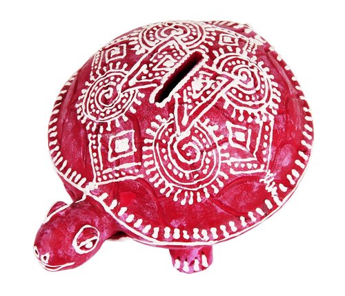 Terracotta Turtle Money Piggy Bank
