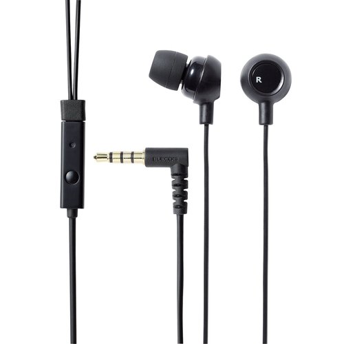 Elecom EHP-SMIN102BK In-Ear Headphone with Mic (Black)