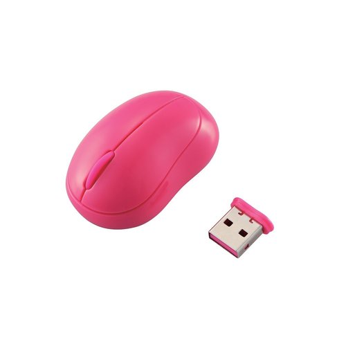 Elecom M-BM1DLPN 3 Buttons Baby Beans Wireless Laser Mouse (Pink)
