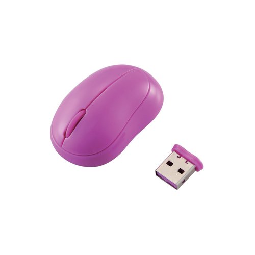 Elecom M-BM1DLPU 3 Buttons Baby Beans Wireless Laser Mouse (Purple)