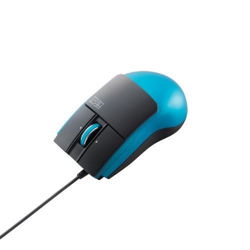Elecom M-GE1ULBU 3 Buttons Rect Wired Laser Mouse (Blue)