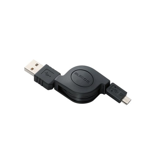 ELECOM MPA-AMBIRLC08BK microUSB Cable for Smartphone (Black) 