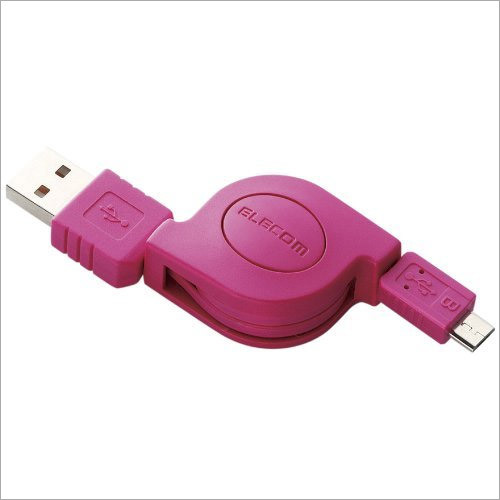 ELECOM MPA-AMBIRLC08PN microUSB Cable for Smartphone (Pink) 