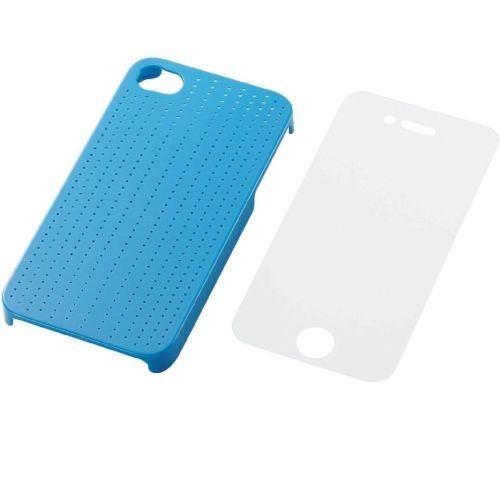 ELECOM PS-A11PVPBU Punching Type Shell Cover for iPhone 2011/iPhone (Blue) 