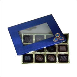 12 cavity Blue Chocolate box