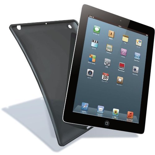 Elecom TB-A12UCBK Soft Case for iPad 2012 (Black) - Soft Plastic, 32.3x22.2x3.5 cm, Black | Impact Absorption, Scratch Resistance, Easy Installation
