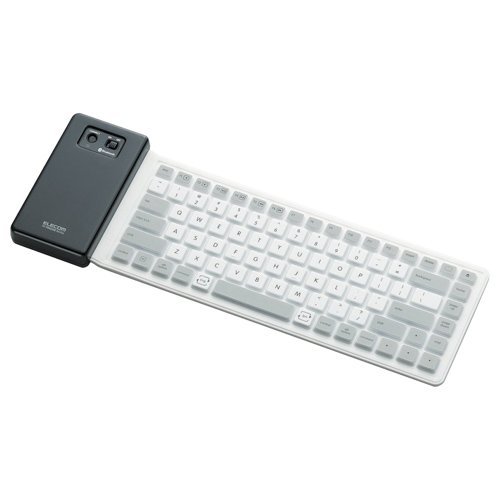 ELECOM TK-FBS035EWH Wireless Silicone Keyboard with English Layout for iPhone 4/4S (White ) 