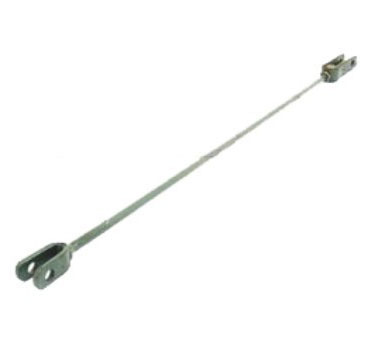 Rod and Yoke - Steel, 0.25 Inch Diameter, 12 Inch Length, Zinc-Plated | Durable, Strong, Precise, Versatile, Easy Install, Clevis Yoke