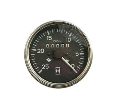 KPH Tractormeter - Metal, 100mm Diameter, Panel Mount | Accurate Readings, Durable Design, Reliable Performance