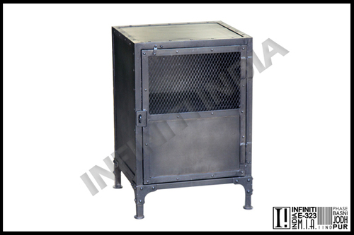 Painted Antique Wooden Bedside Table