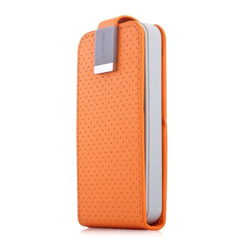 Capdase FCIH4S-UP7G Upper Polka Folder Case for Apple iPhone 4/4S (Orange/Gray) 