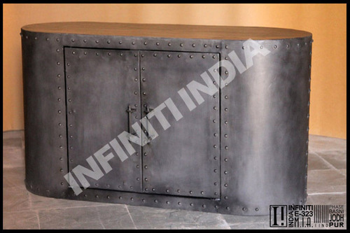 Polished Vintage Industrial Sideboard